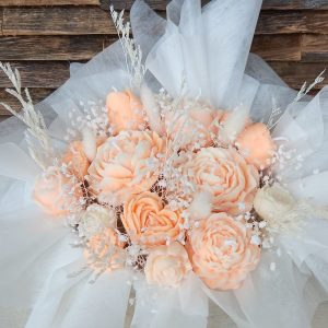 orange and white large bouquet